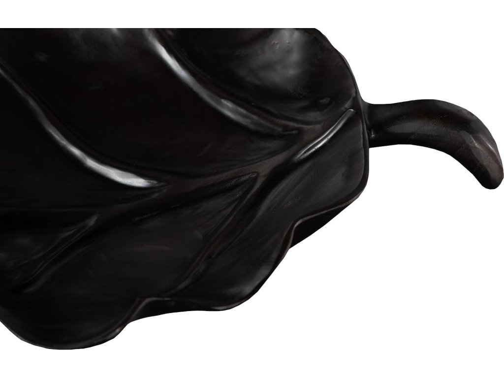 Leaf Bowl, Teak Wood, Black - image 3
