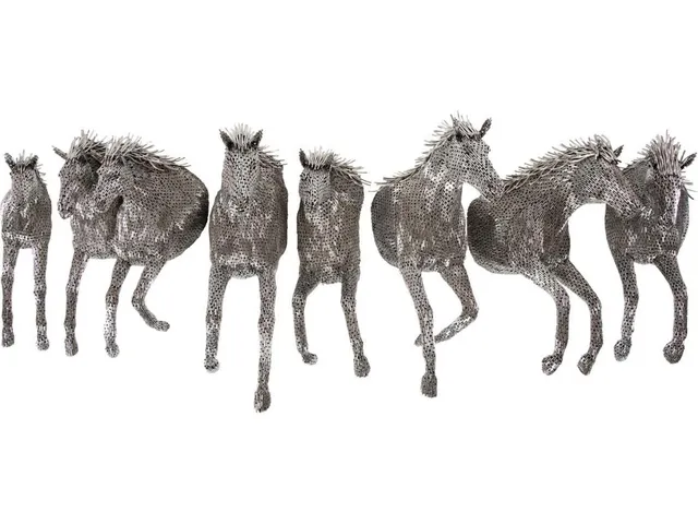Stainless Relief Herd of Horses, Set of 7