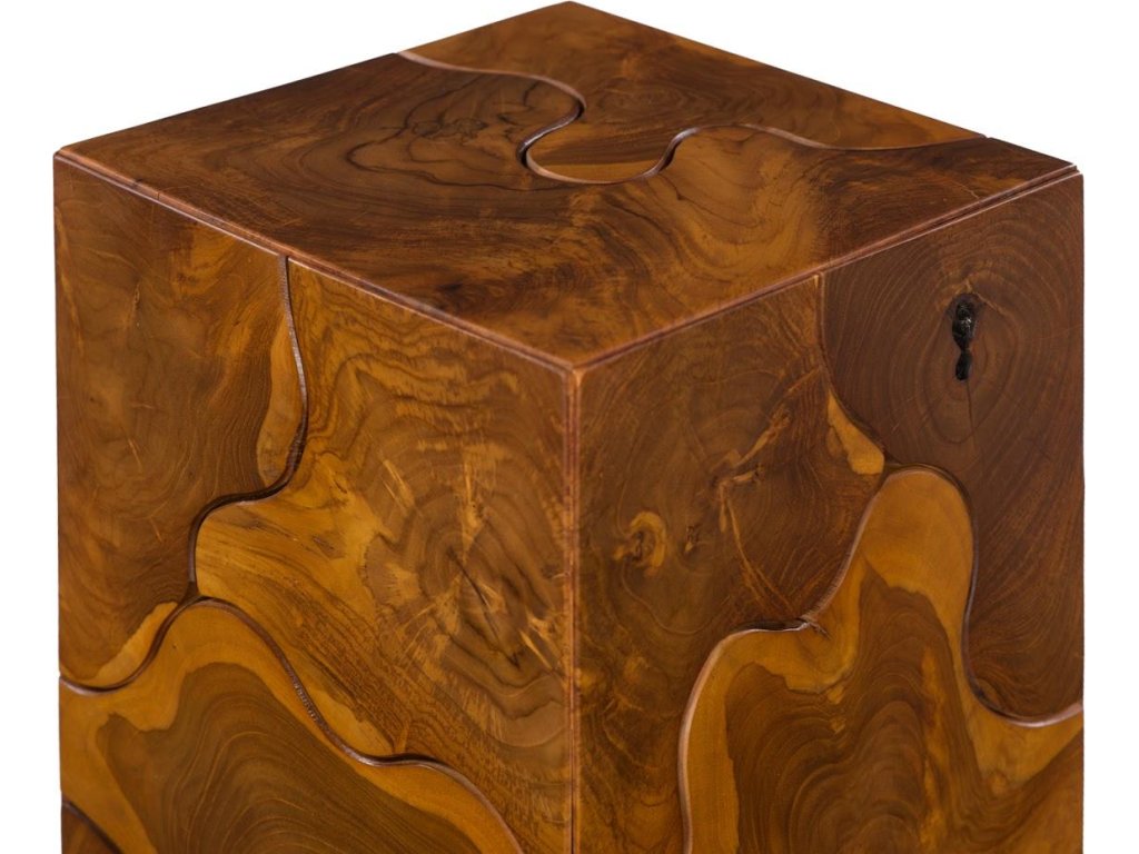 Teak Slice Pedestal, Square, SM - image 3