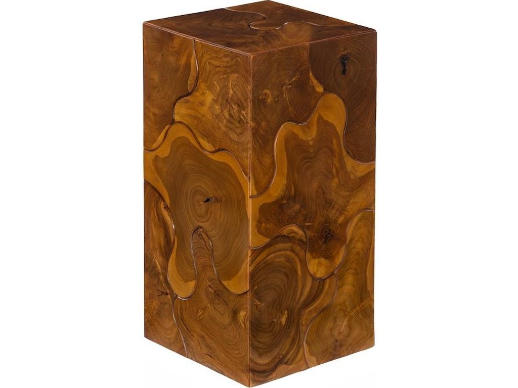 Teak Slice Pedestal, Square, SM - main image