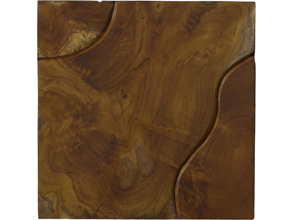 Teak Slice Pedestal, Square, MD - image 1