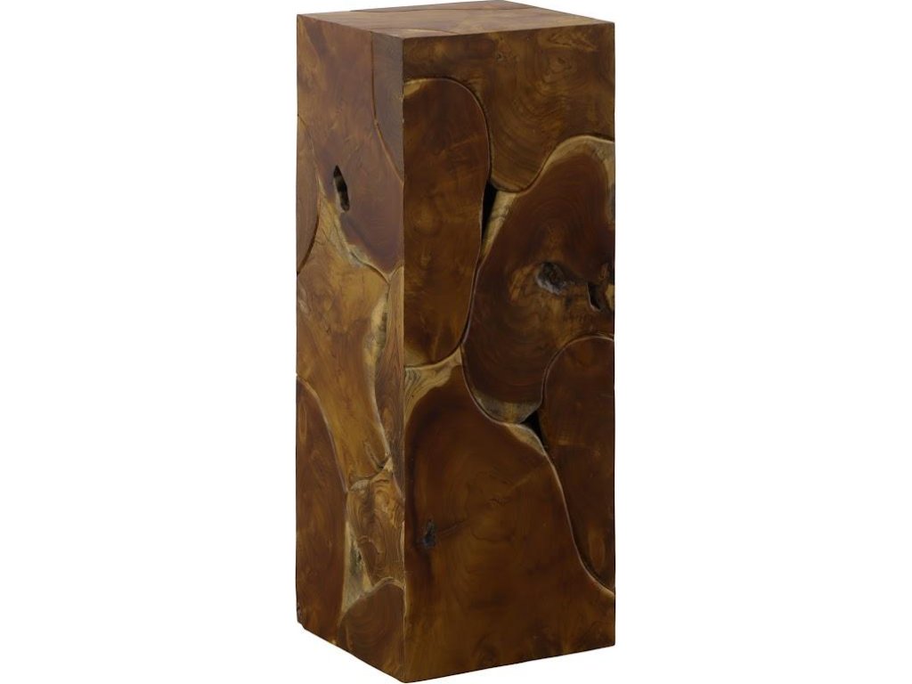 Teak Slice Pedestal, Square, MD - main image