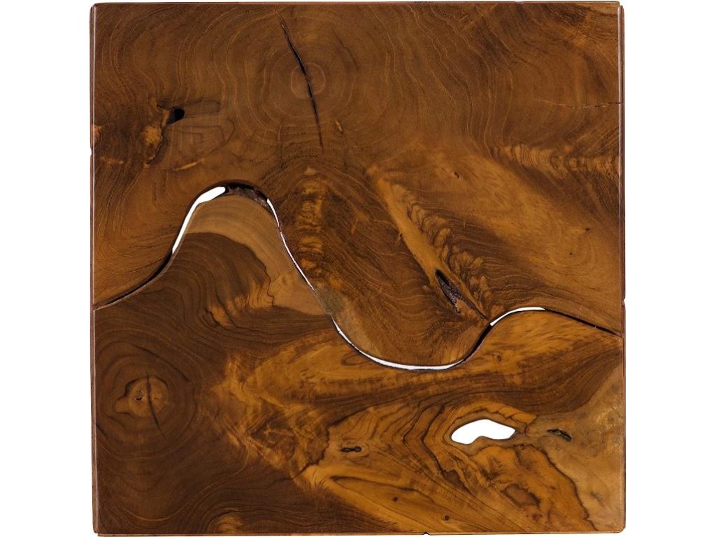 Teak Slice Pedestal, Square, LG - image 3