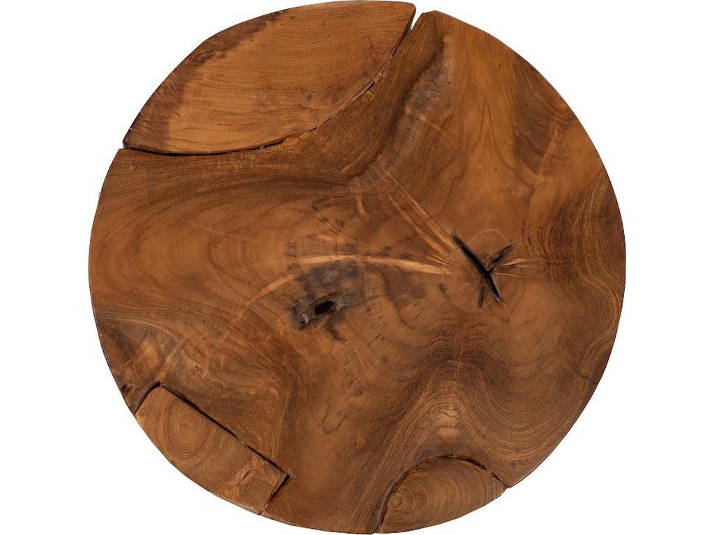 Teak Chunk Stool, Round - image 1