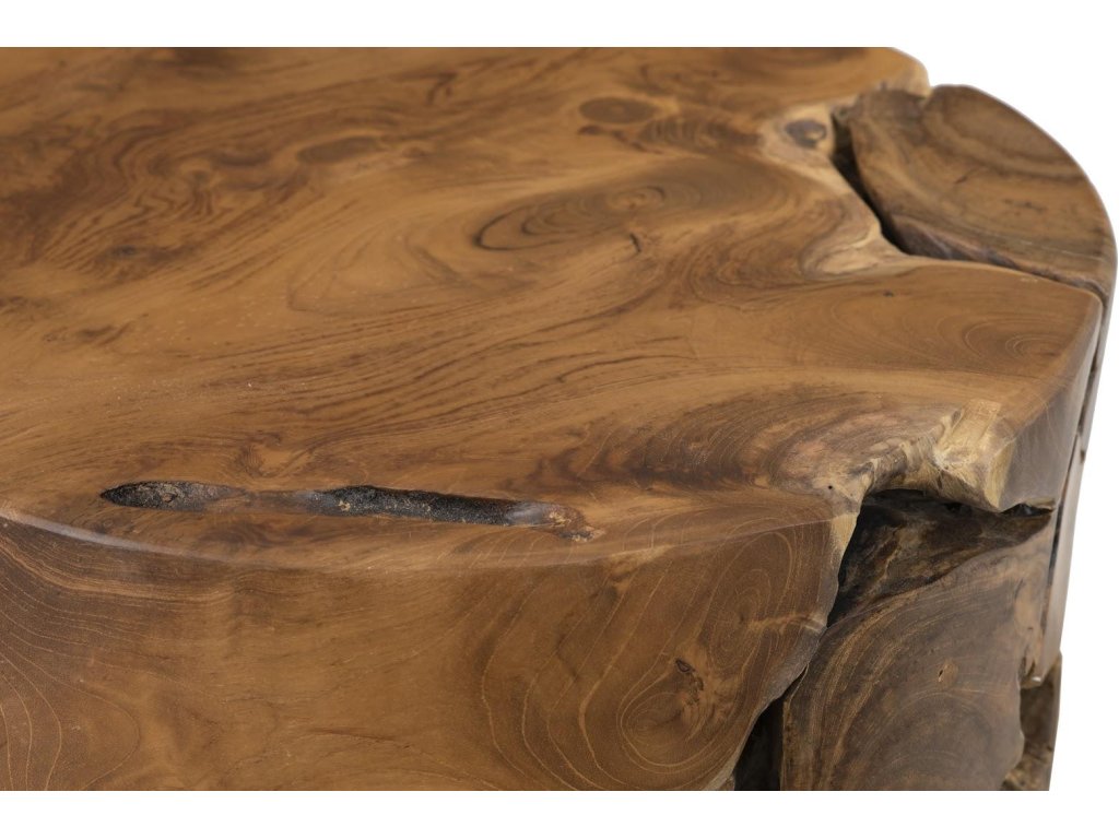 Teak Chunk Side Table, Round - image 3
