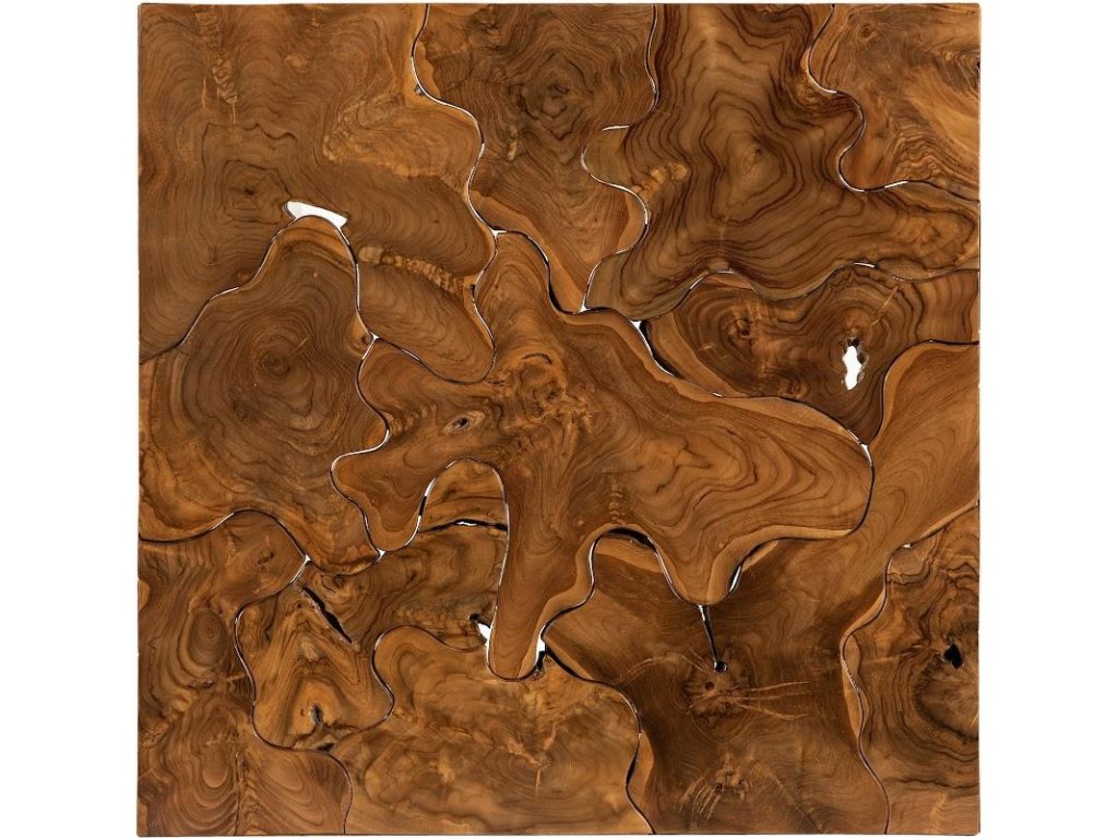 Teak Slice Coffee Table, Square - image 1