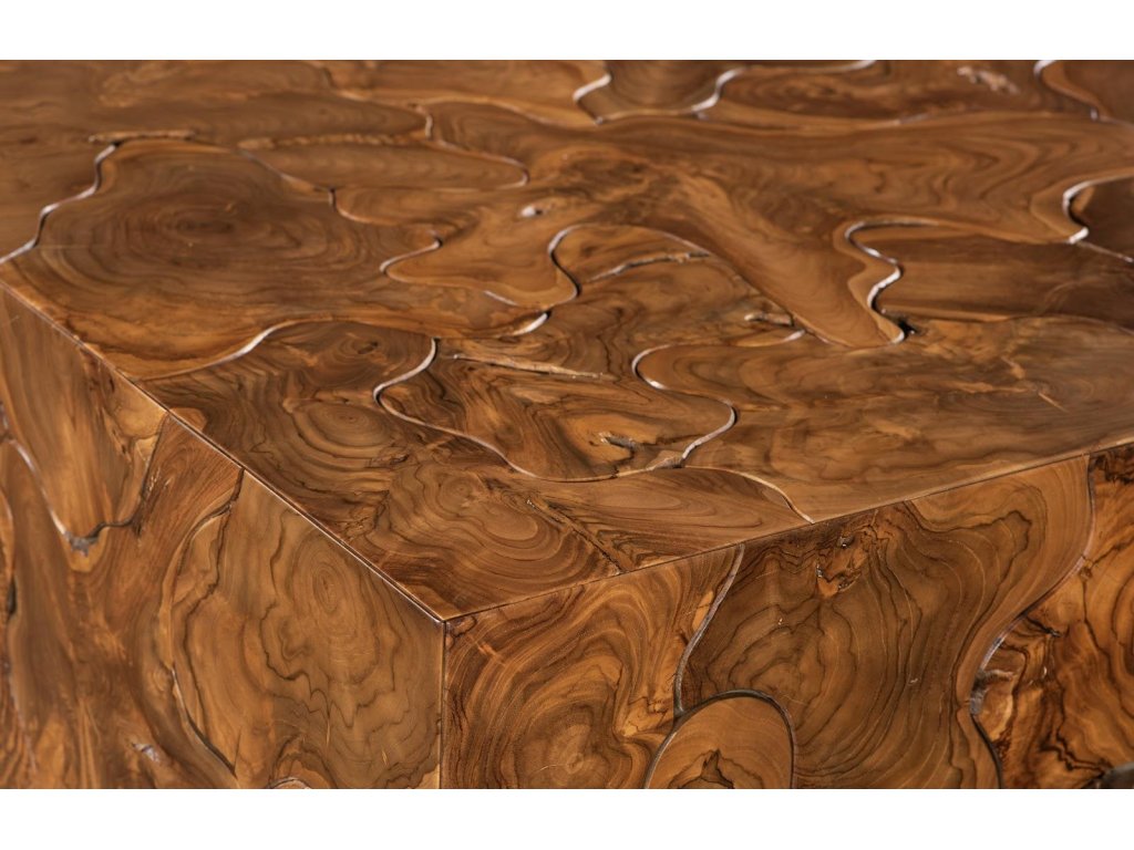 Teak Slice Coffee Table, Square - image 3