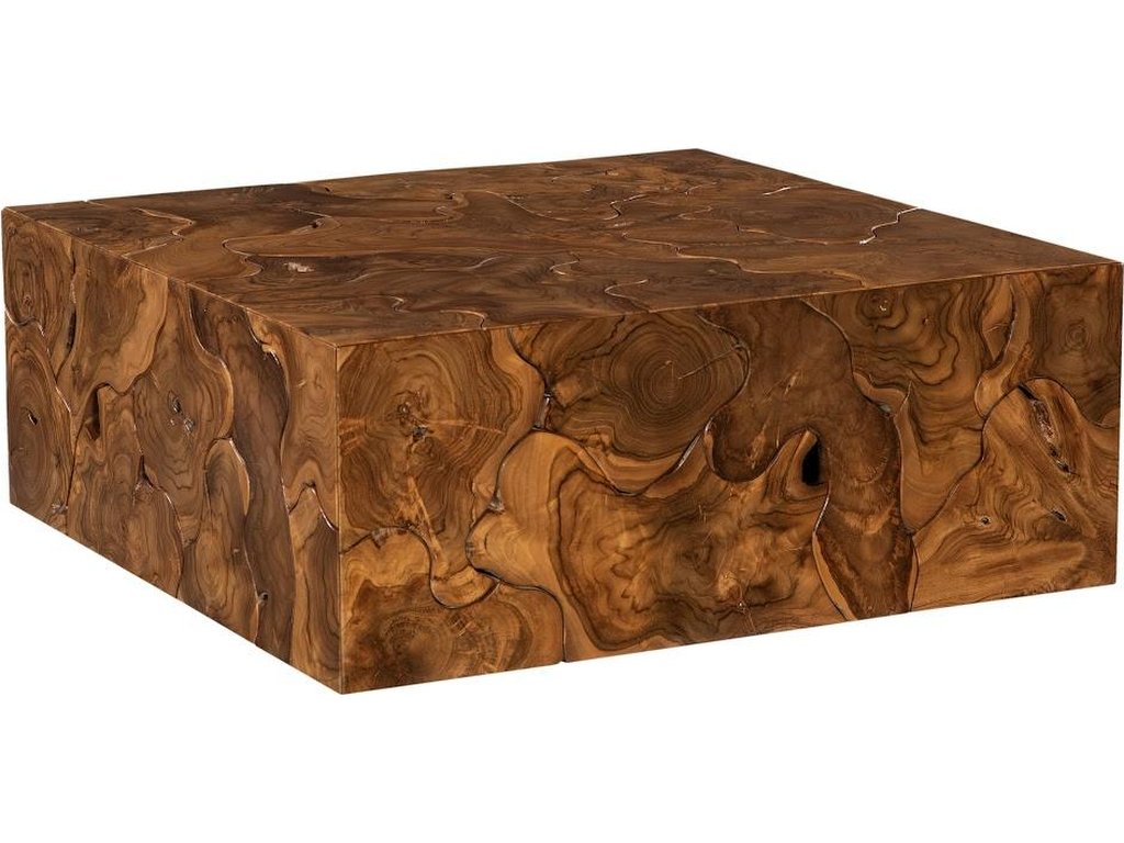 Teak Slice Coffee Table, Square - main image