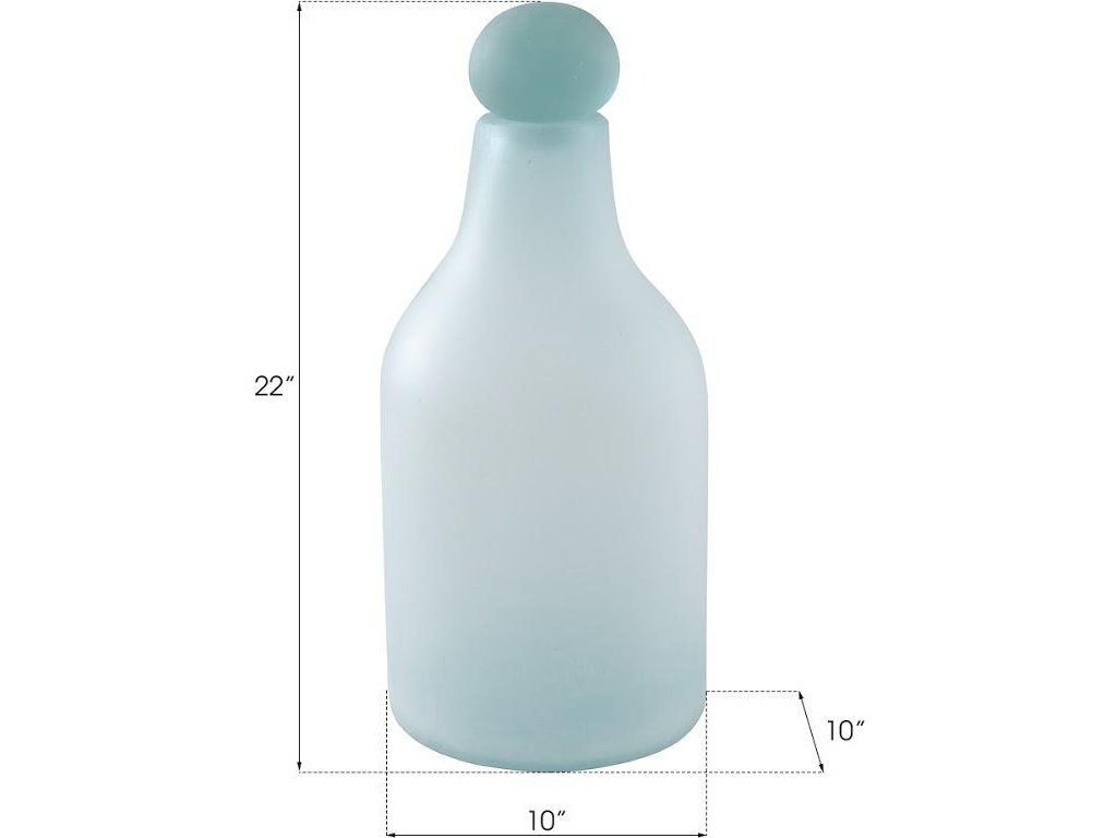 Frosted Glass Bottle, Medium - image 2