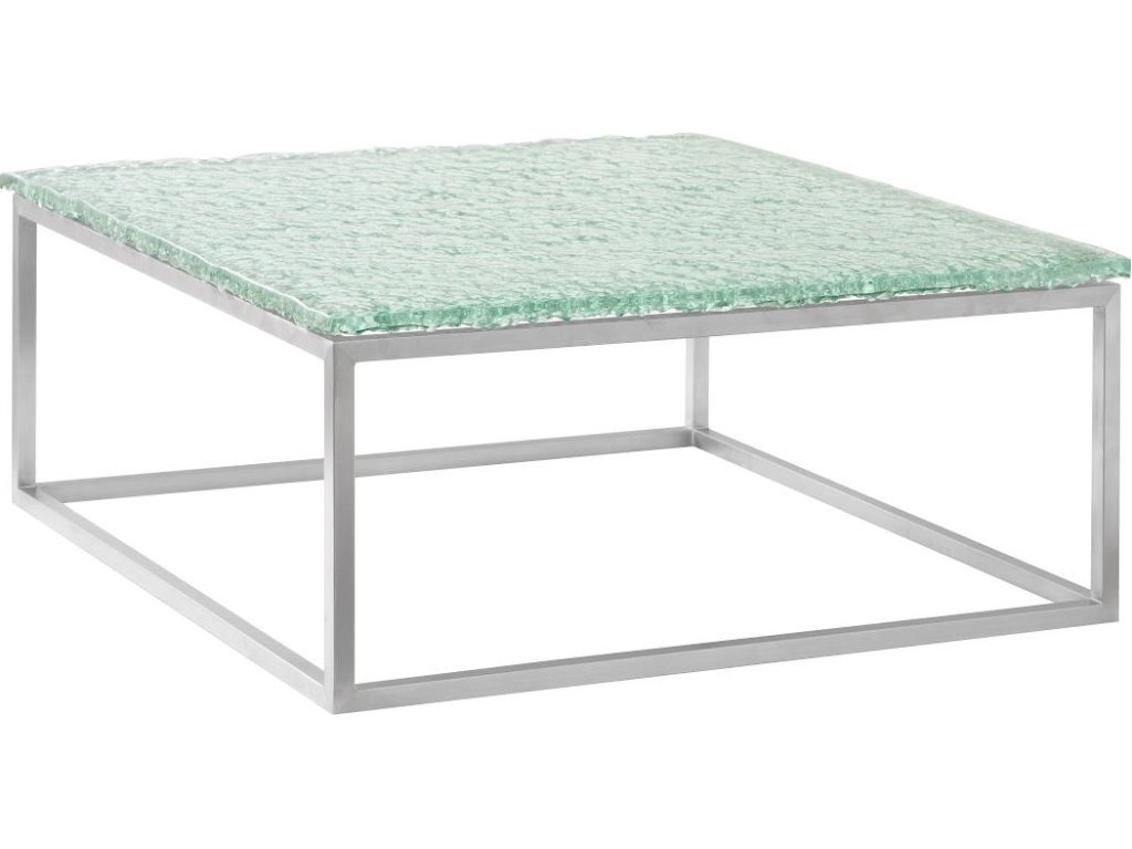 Bubble Glass Coffee Table, Stainless Steel Base - main image