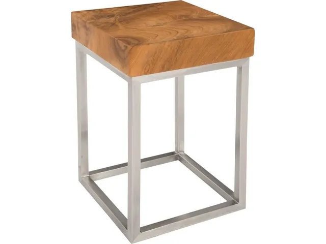 Teak Puzzle Side Table, SM