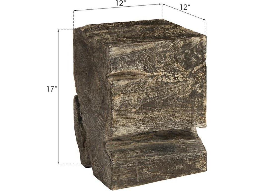 Black Wash Stool, Square - image 5