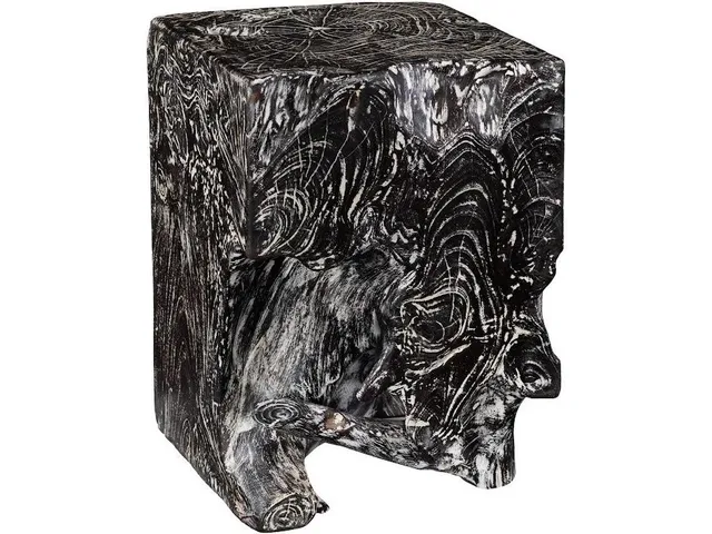 Black Wash Stool, Square