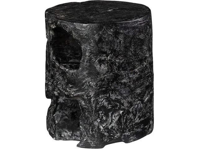 Black Wash Stool, Round