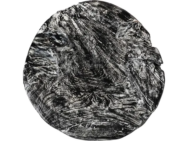 Side Table Black Wash, Round - Alternative View