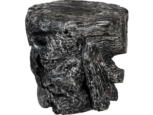 Side Table Black Wash, Round