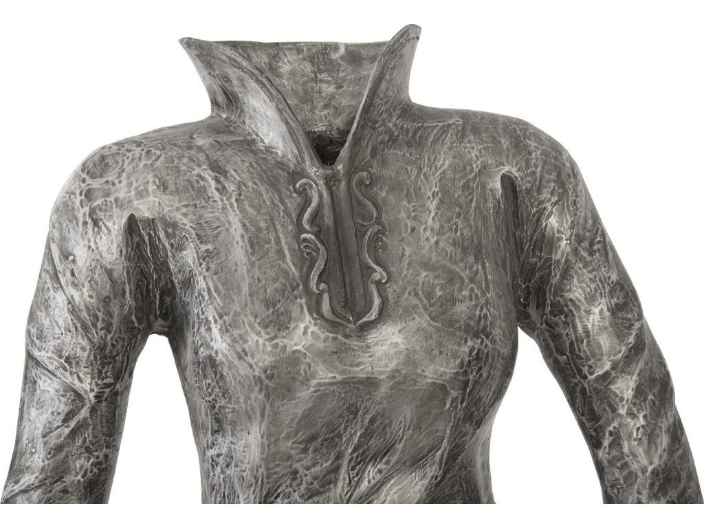 Dress Sculpture, Long Sleeves, Black/Silver, Aluminum - image 1