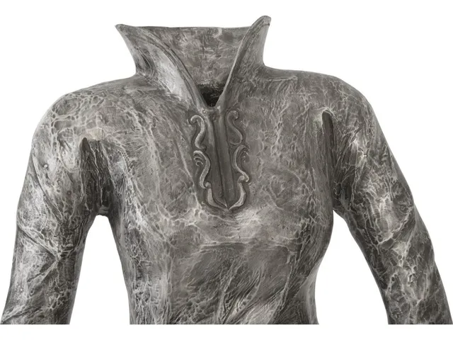 Dress Sculpture, Long Sleeves, Black/Silver, Aluminum - Alternative View