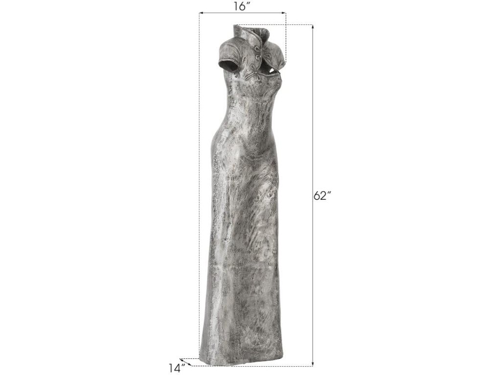 Dress Sculpture, Short Sleeves, Black/Silver, Aluminum - image 3