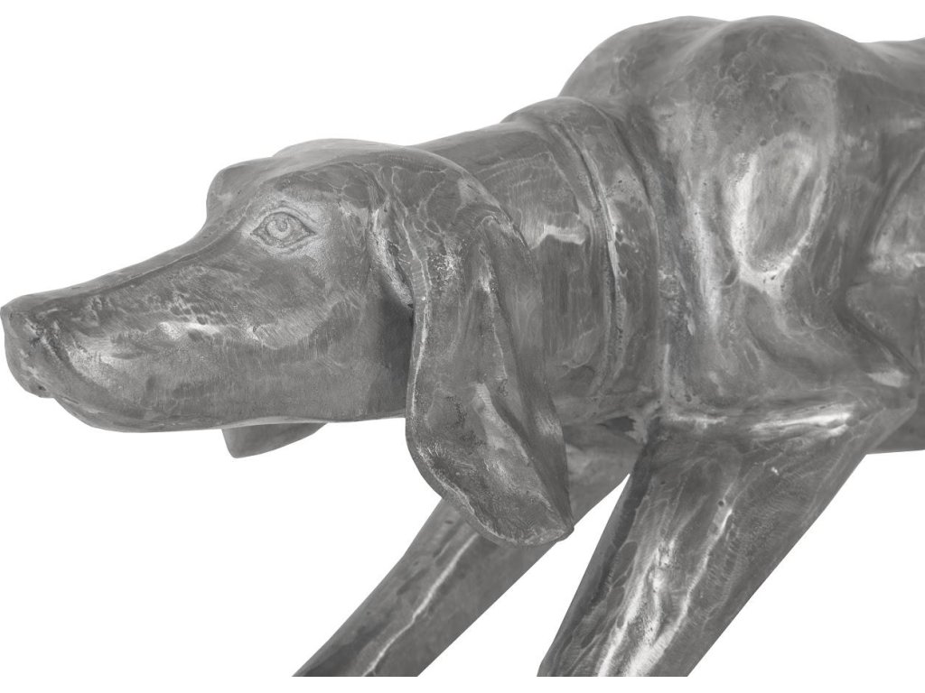 Walking Dog Sculpture, Black/Silver, Aluminum - image 2