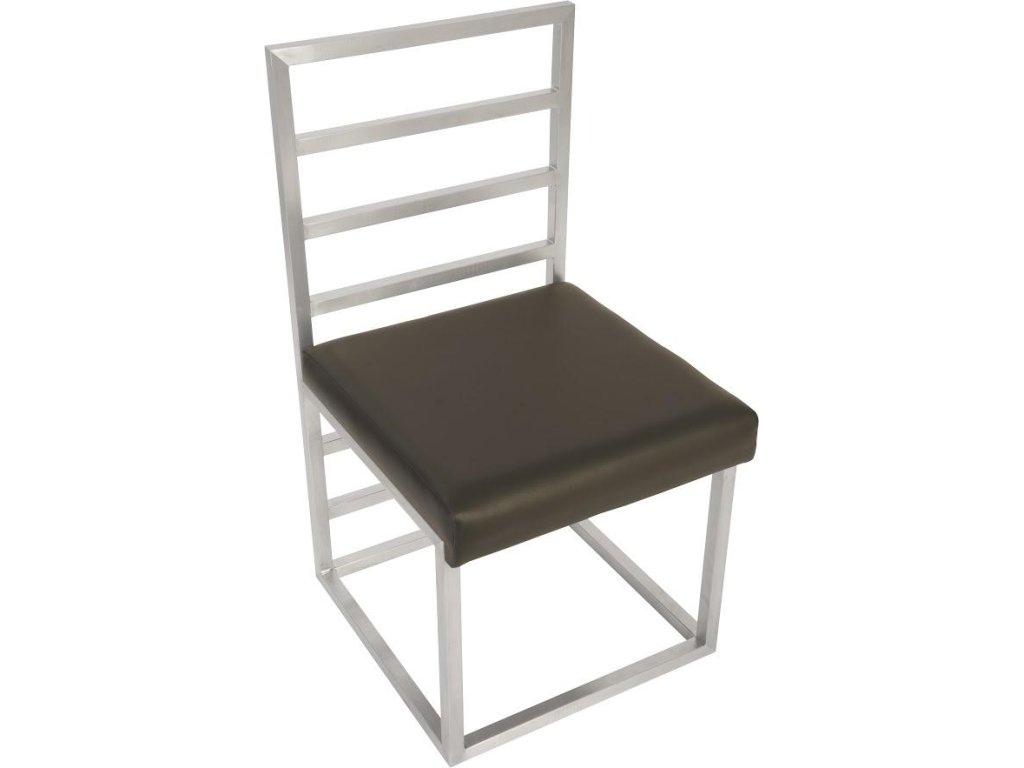 Ladder Dining Chair , Gray/Silver Finish - image 1