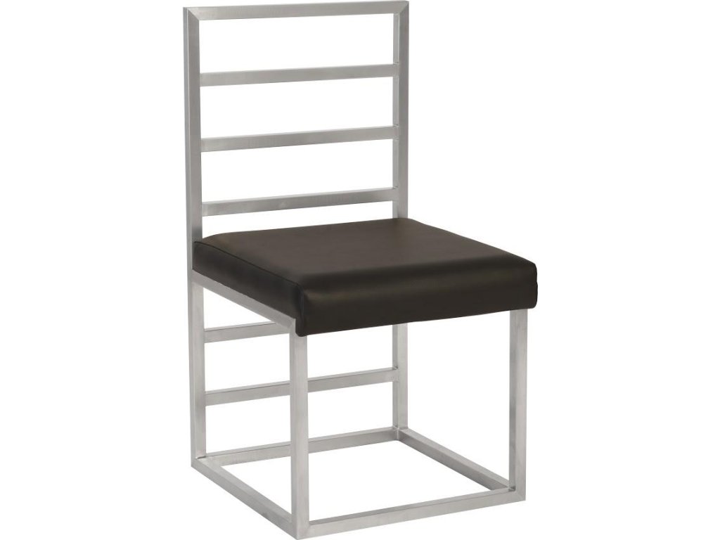 Ladder Dining Chair , Gray/Silver Finish - main image