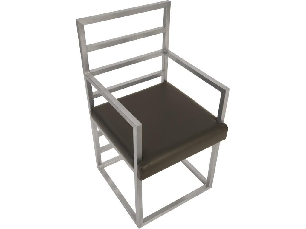 Ladder Arm Chair, Silver Finished Base - image 1