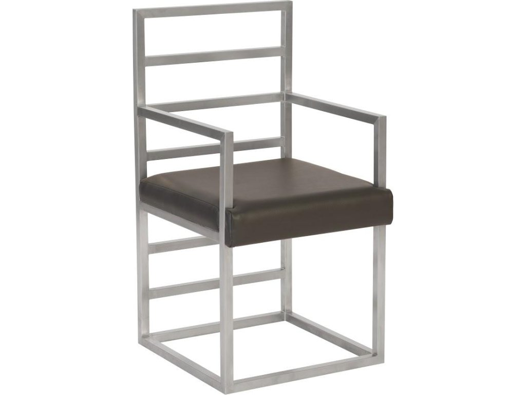 Ladder Arm Chair, Silver Finished Base - main image