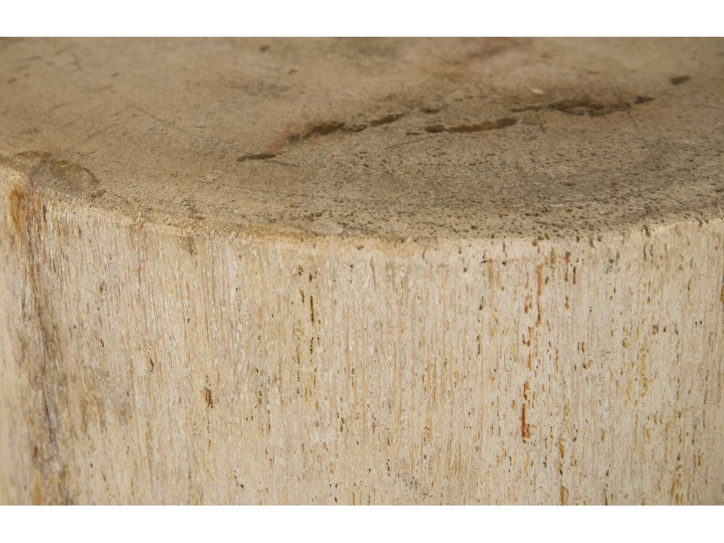Petrified Wood Stool, Polished, Cream 8"-10" x 17"-19"h, Assorted - image 2