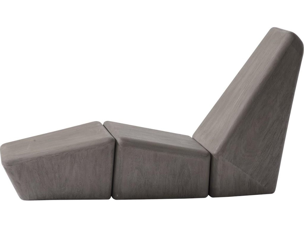 Monolith Lounge Chair, Merbau Wood, Gray - image 1