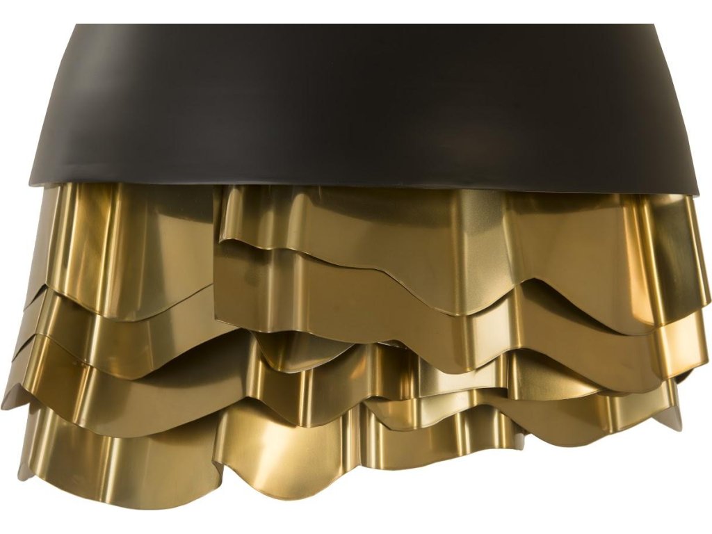 Ruffle Chandelier, Black/Brass - image 2