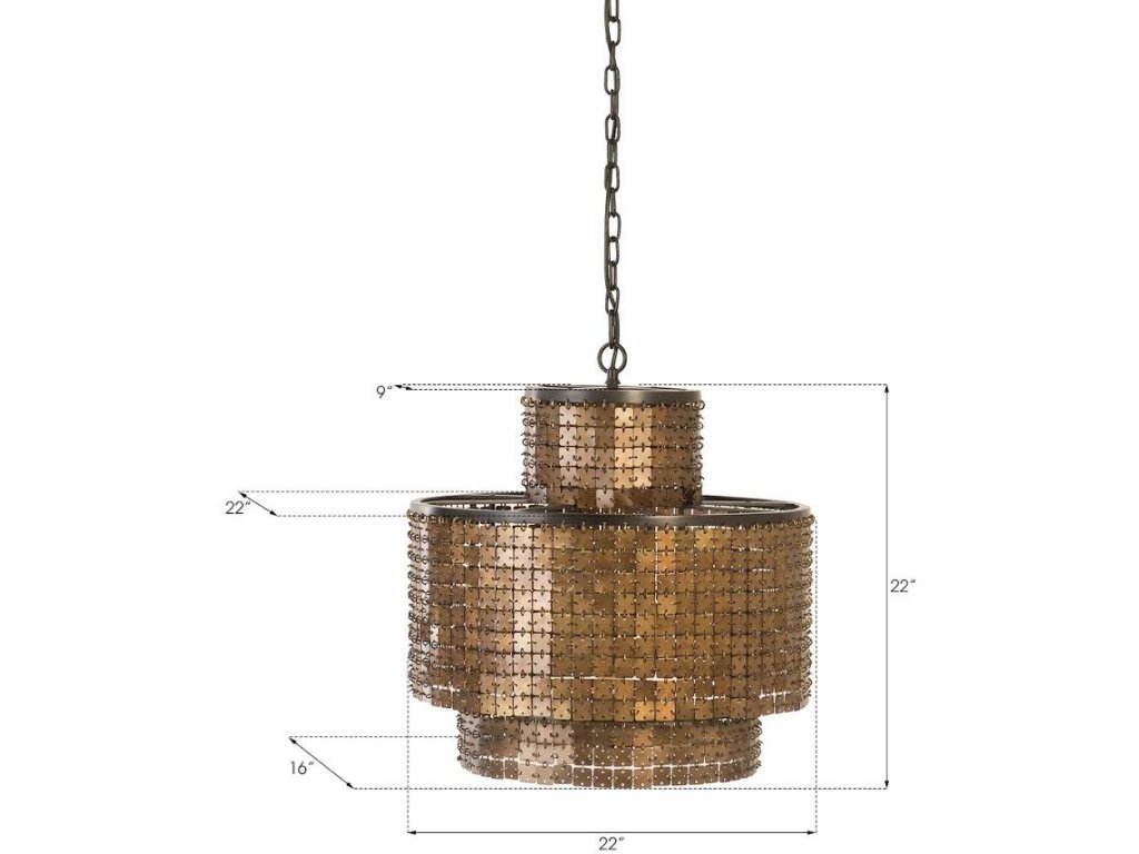 Armor Chandelier, Brass - image 4