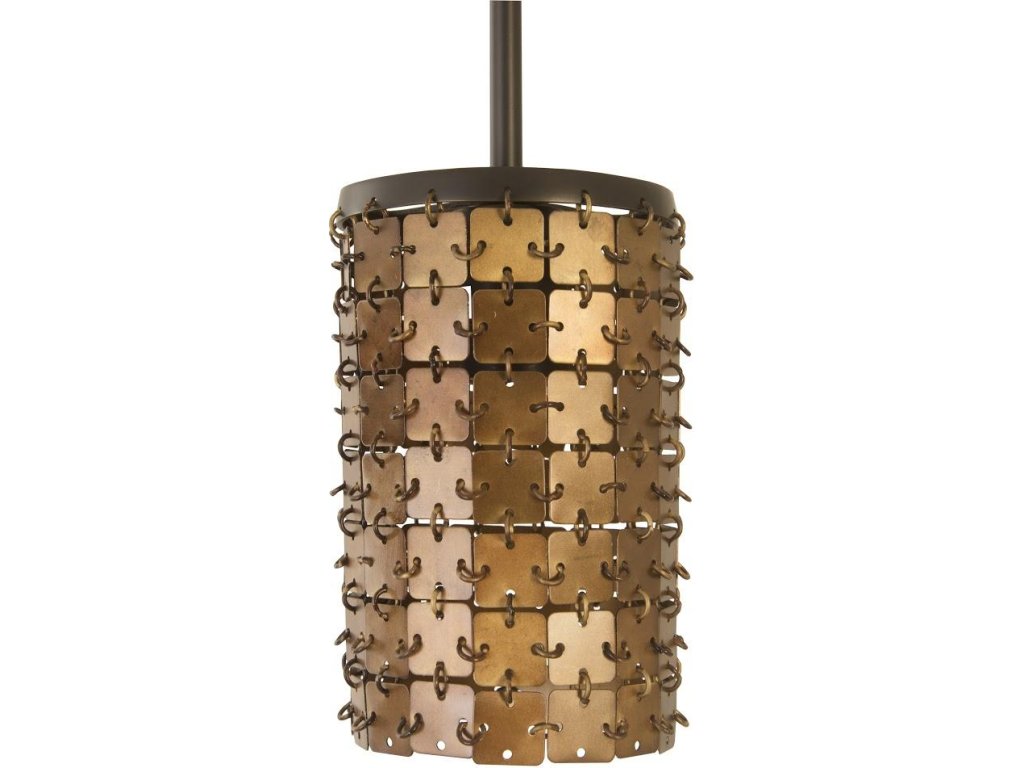 Armor Pendant Lamp, Brass - image 1