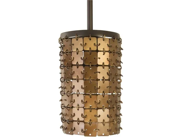 Armor Pendant Lamp, Brass - Alternative View