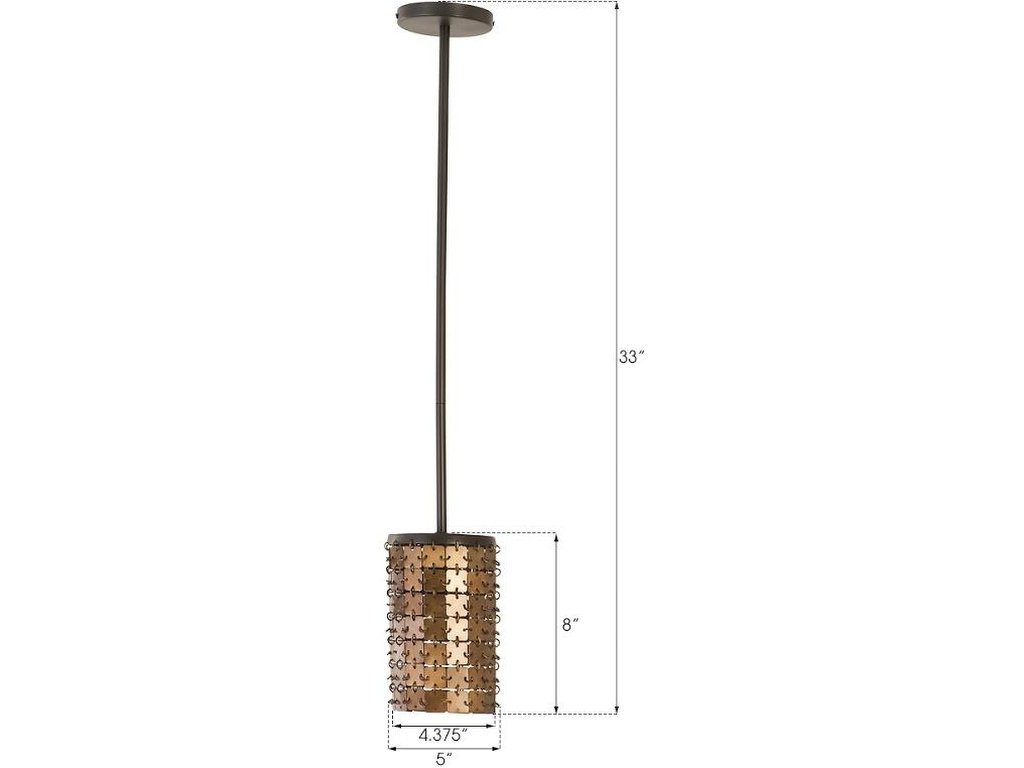 Armor Pendant Lamp, Brass - image 3