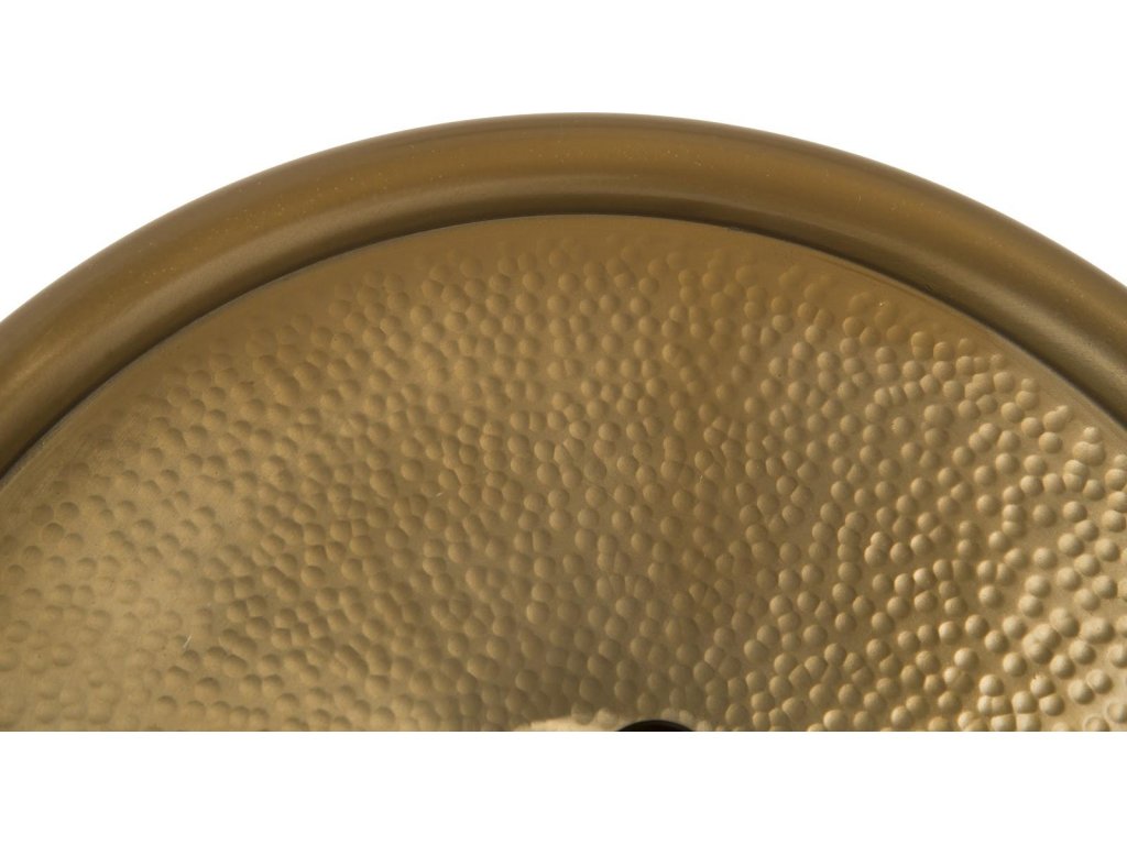Button Wall Tile, Hammered Metal, Brass Finish - image 2