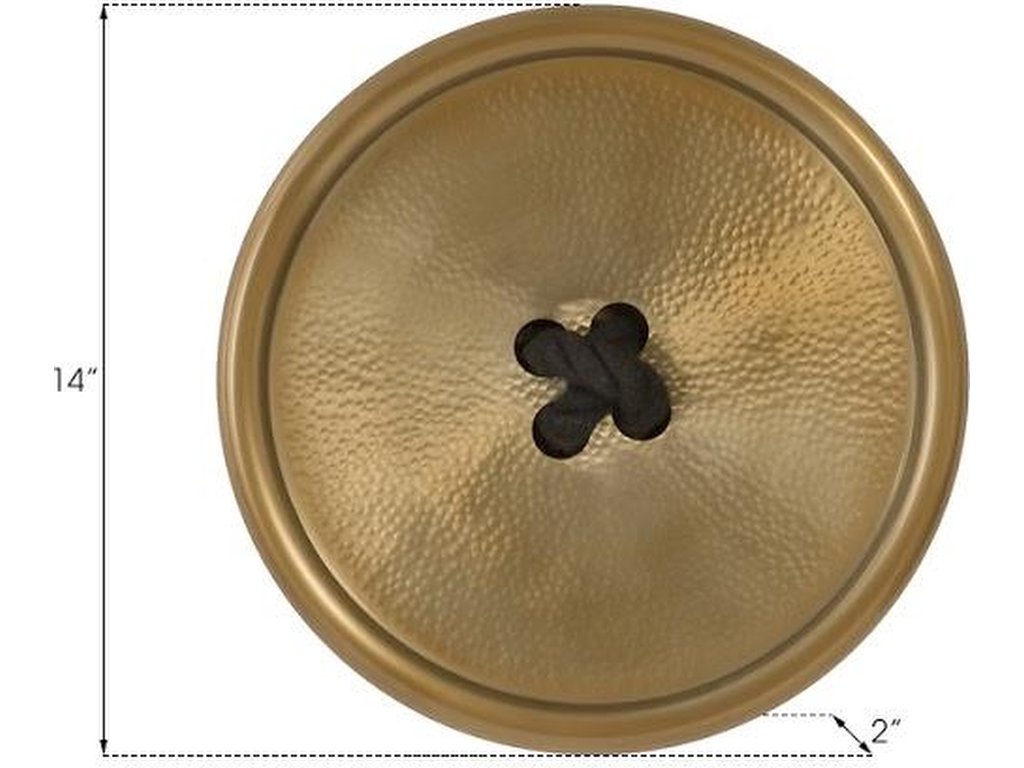 Button Wall Tile, Hammered Metal, Brass Finish - image 5