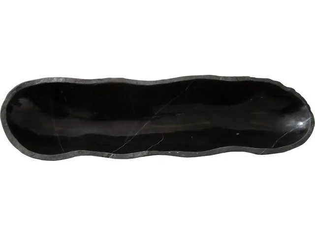 Aragonite Canoe Bowl, Black, Medium - Alternative View