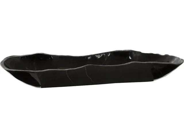 Aragonite Canoe Bowl, Black, Medium