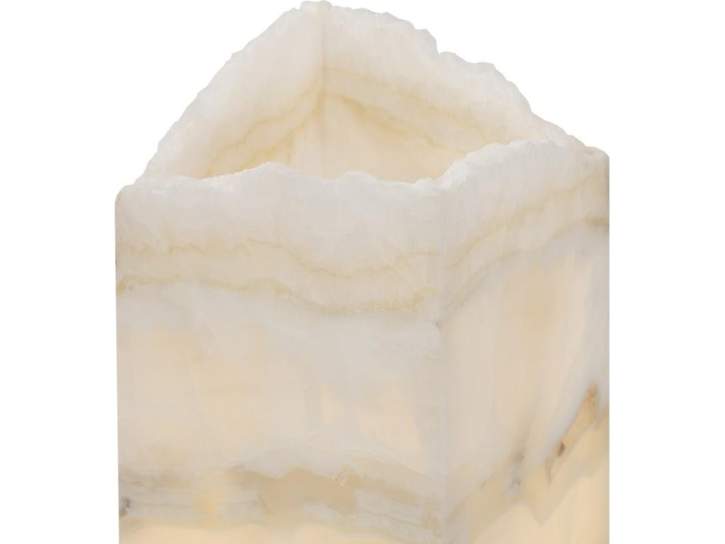 Onyx Prism Lamp, White, Rustic Edge - image 2