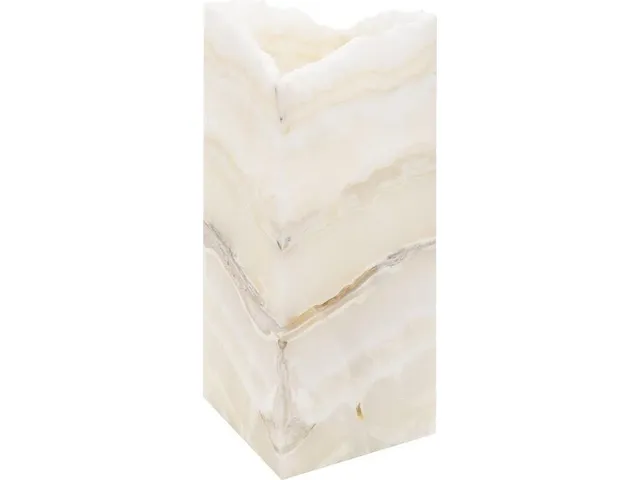 Onyx Prism Lamp, White, Rustic Edge
