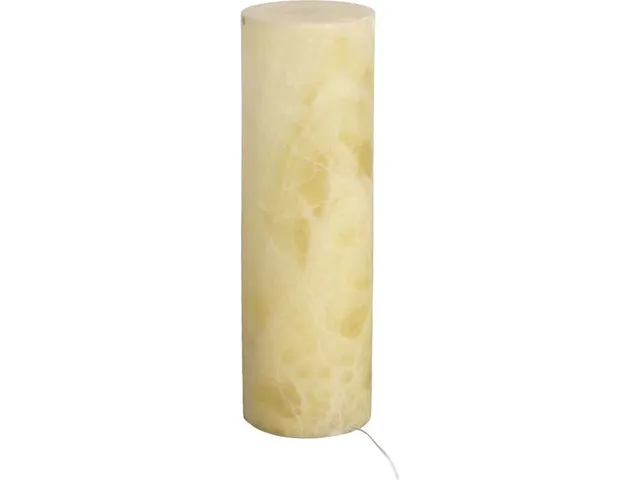 Onyx Lamp Pedestal, Cylindrical, White - Alternative View