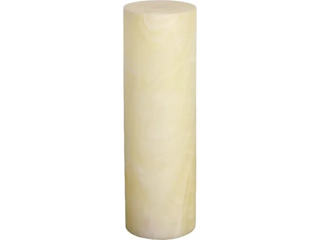 Onyx Lamp Pedestal, Cylindrical, White