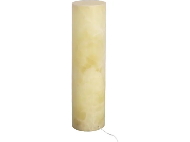 Onyx Lamp Pedestal, Cylindrical, White - Alternative View