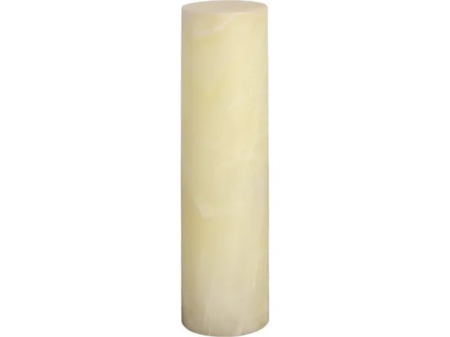 Onyx Lamp Pedestal, Cylindrical, White