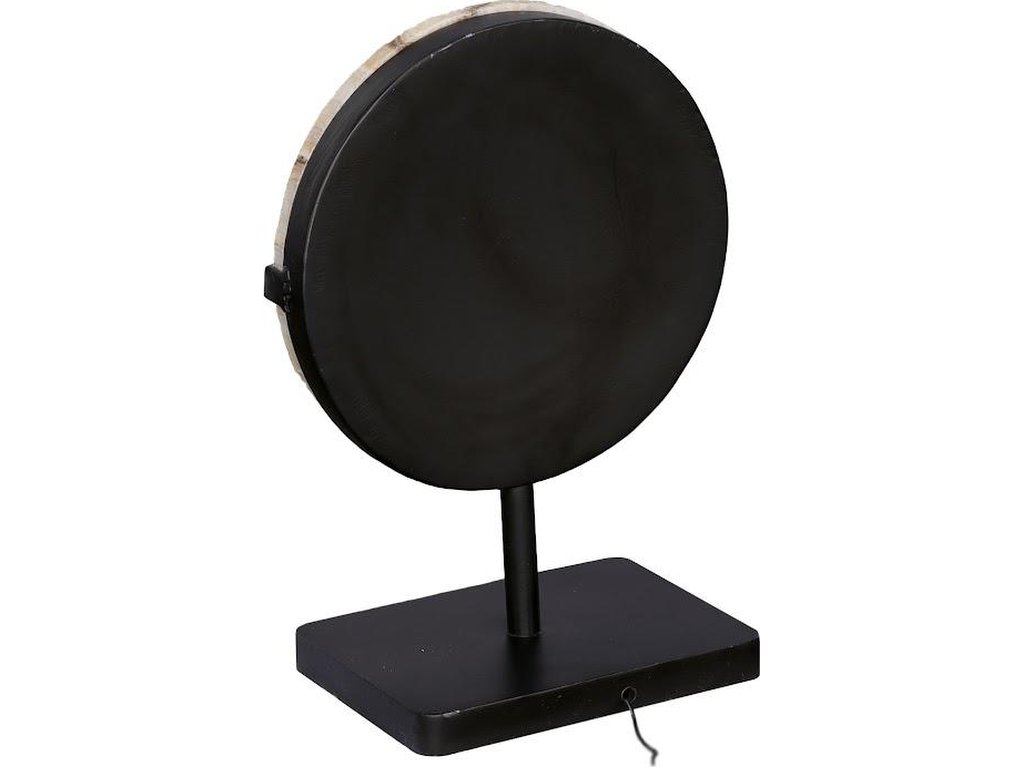 Onyx Lamp, Round Black Base - image 1
