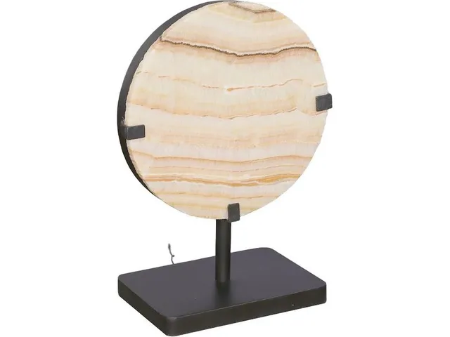 Onyx Lamp, Round Black Base