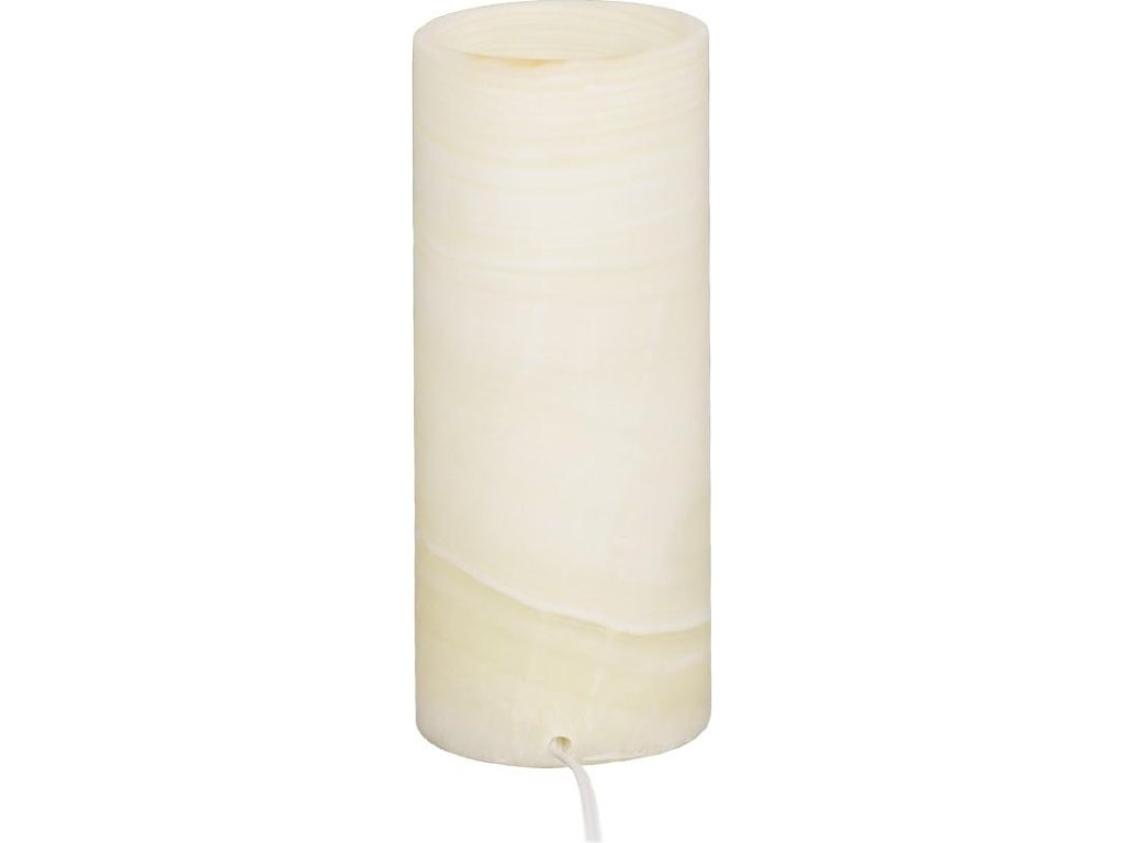Onyx Lamp, Cylindrical, White - image 1