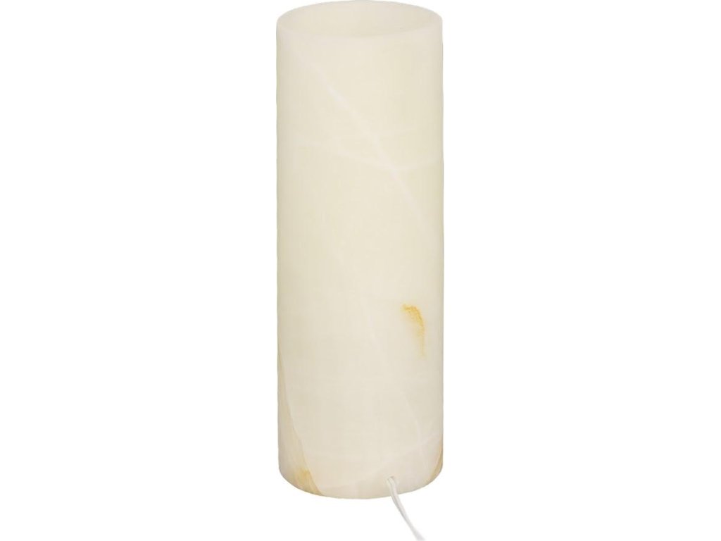 Onyx Lamp, Cylindrical, White - image 1