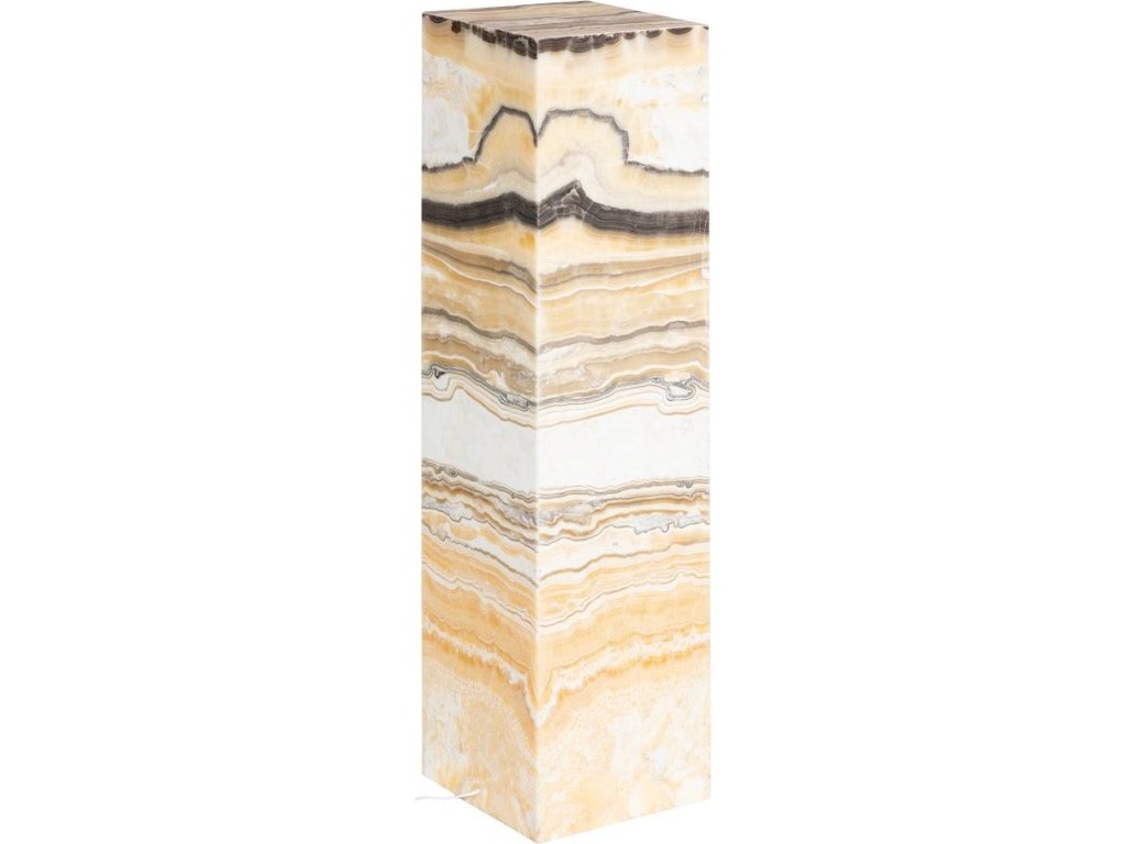Onyx Lamp Pedestal, Square, Zebra - image 1